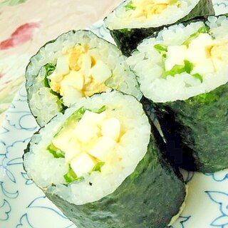 簡単❤卵サラダと大葉の巻き寿司❤